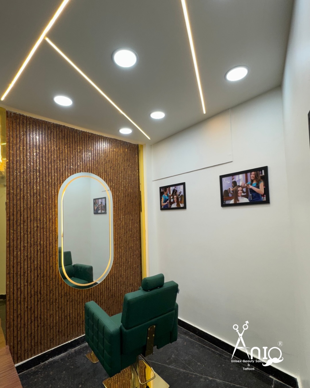 Pedicure and hair wash station interior at ANIQ Salon Annojiguda